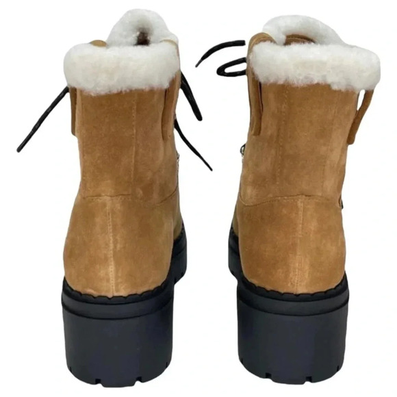 Marc Fisher Nalina Tan Leather Fur Tim Womens Ankle Boots Size 6M - Picture 6 of 10